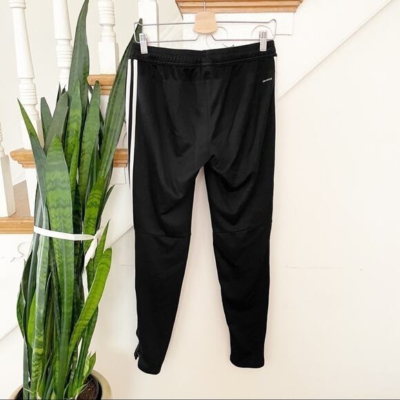 Adidas black and white 3 stripes sweat pants size Medium - Picture 2 of 5